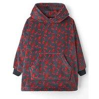 Liverpool Fc Lfc Junior Unisex Hooded Robe Blanket - Grey