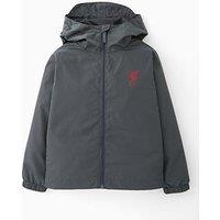 Liverpool Fc Junior Zip Through Windcheater - Grey