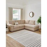 Very Home Salerno Standard Seater Fabric Right Hand Corner Chaise Sofa - Natural - Fsc Certified