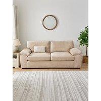 Very Home Salerno Standard Back 3 Seater Fabric Sofa - Natural - Fsc Certified