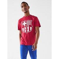 Very Man Mens Fc Barcelona Short Sleeve Pyjama Set - Burgundy