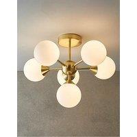 Gallery Oscar 6 Ceiling Light Brushed Gold