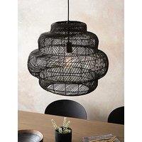Gallery Tenoko 1 Pendant Light Black Rattan