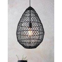 Gallery Pimva 1 Pendant Light Black Rattan