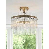 Gallery Direct Marietta 3 Ceiling Light Antique Brass