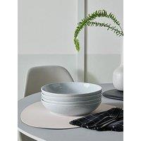 Denby Dove Grey Set Of 4 Pasta Bowls