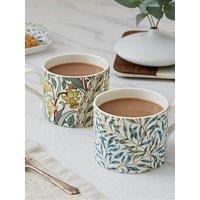 Morris & Co Set Of 2 Mugs - Daffodil And Willow Bough