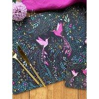 Sara Miller India Collection Set Of 4 Placemats - Hummingbird Paradise