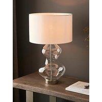 Gallery Direct Kelda Shaped Table Lamp Satin Brass Vintage White