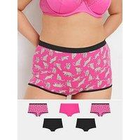 Yours Curve 5 Pack Stretch Full Briefs - Multi