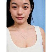 V By Very Sterling Silver Sideways Anchor Necklace
