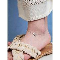 V By Very Sterling Silver Sea Star Charm Link Anklet
