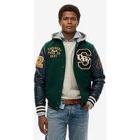 Superdry Collegiate Patchwork Bomber Jacket - Dark Green