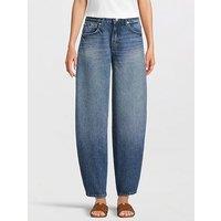 Only Taylor High Waist Barrel Denim Jean - Blue