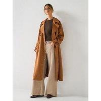 Only Norma Faux Suede Trenchcoat - Multi