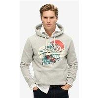 Superdry Tokyo Graphic Logo Pullover Hoodie - Beige
