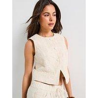 Vero Moda Meline Sleeveless Short Waistcoat - Cream