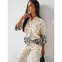 Jdy Maggie Life Loose 3/4 Shirt - Cream