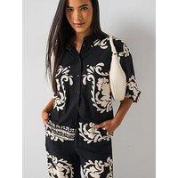 Jdy Maggie Life Loose 3/4 Shirt - Black