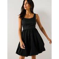 Jdy Mio Sleeveless Bubblehem Dress - Black