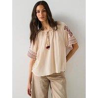 Jdy Risso Life Bianca Long Sleeve Top - Multi