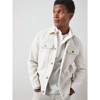 The Very Collection Faux Wool Collared Jacket - Winter White