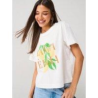 Vero Moda Sonna Mette Short Sleeve Jersey Top - White