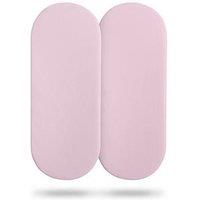 Silentnight Safe Nights 2 X Pack 100% Cotton Moses Basket Fitted Sheets - 74Cm X 28Cm (Pink)
