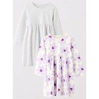 Mini V By Very Girls 2 Pack Jersey Dresses - Multi