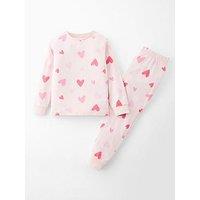 The Very Collection Girls Single Heart Print Pyjamas - Multi