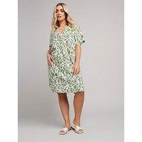 Yours Curve Tunic Dress - Green