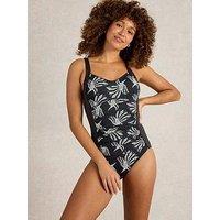 White Stuff Splash Control Swimsuit - Black