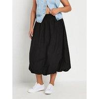 Yours Curve Puffball Midaxi Skirt - Black