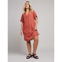 Yours Curve Tunic Dress - Orange
