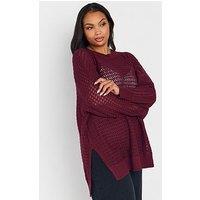 Yours Curve Side Split Jumper - Red