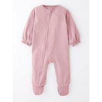 The Very Collection Baby Girl 2Pk Leopard Heart Print Sleepsuits - Pink