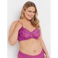 Yours Curve Swirl Lace Non Padded Underwired Bra
