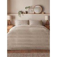 Silentnight Supersoft Textured Duvet Cover Set - Natural