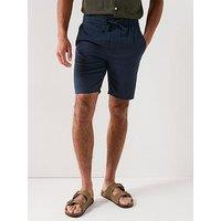 Only & Sons Linus Linen Blend Shorts - Navy