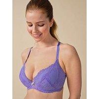 Gossard Superboost Lace Underwired Padded Plunge - Purple Hebe