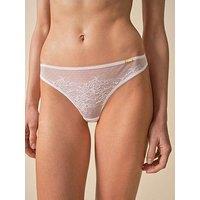 Gossard Glossies Lace Thong - White