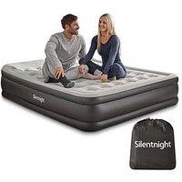 Silentnight Camping Collection Ultimate Deep Sleep Flocked Airbed - Built In Electric Pump - Extra Deep - King Size