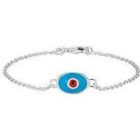 Seol + Gold Sterling Silver Enamel Evil Eye Bracelet