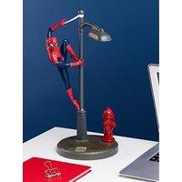 Spiderman Desk Lamp - Officially Licensed Marvel Light With Built-In Fire Hydrant Dimmer, Usb-Powered, Gift For Multiverse Fans