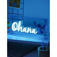 Disney Stitch Ohana Light Officially Licensed Lilo And Stitch Lamp, Disney Collectible, Neon Led Bedside Table Bedroom Night Light D&Eacute;Cor