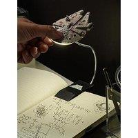 Star Wars Millenium Falcon Clip Book Light - Officially Licensed Disney Reading Light, Flexible Cable With Iconic Hans Solo Spaceship, 3 Light Modes