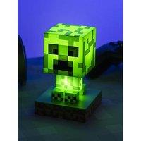 Minecraft Creeper Green Icon Light - Officially Licensed Minecraft 3D Collectible, Battery Powered, Great Bedroom Decor For Gamers And Fans
