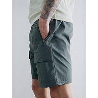 River Island Mayer Stretch Cargo Shorts - Green