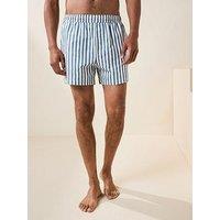 River Island Striped Swim Shorts - Blue