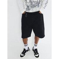 River Island Grohl Skater Shorts - Black